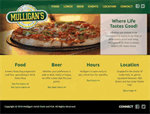 Tablet Screenshot of mulligansbrickoven.com